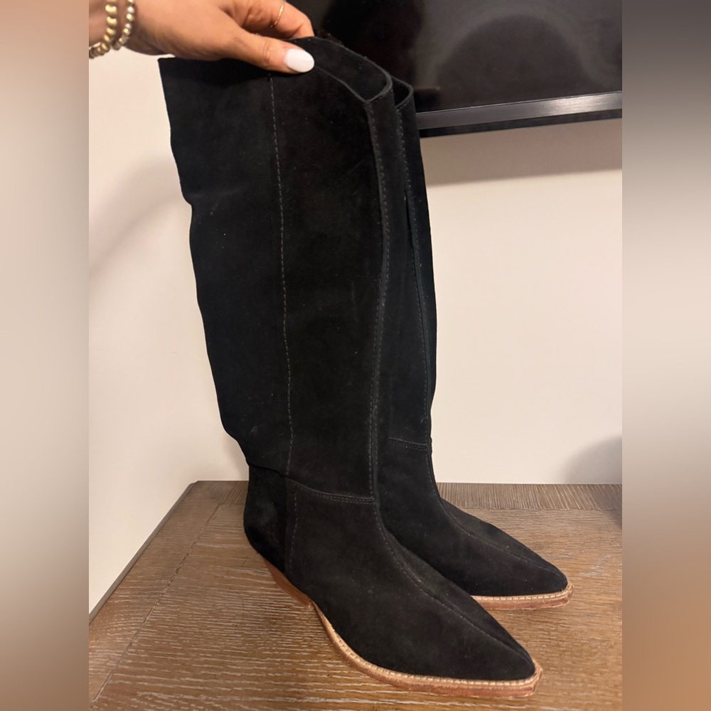 Free People - Black Suede slouch boots